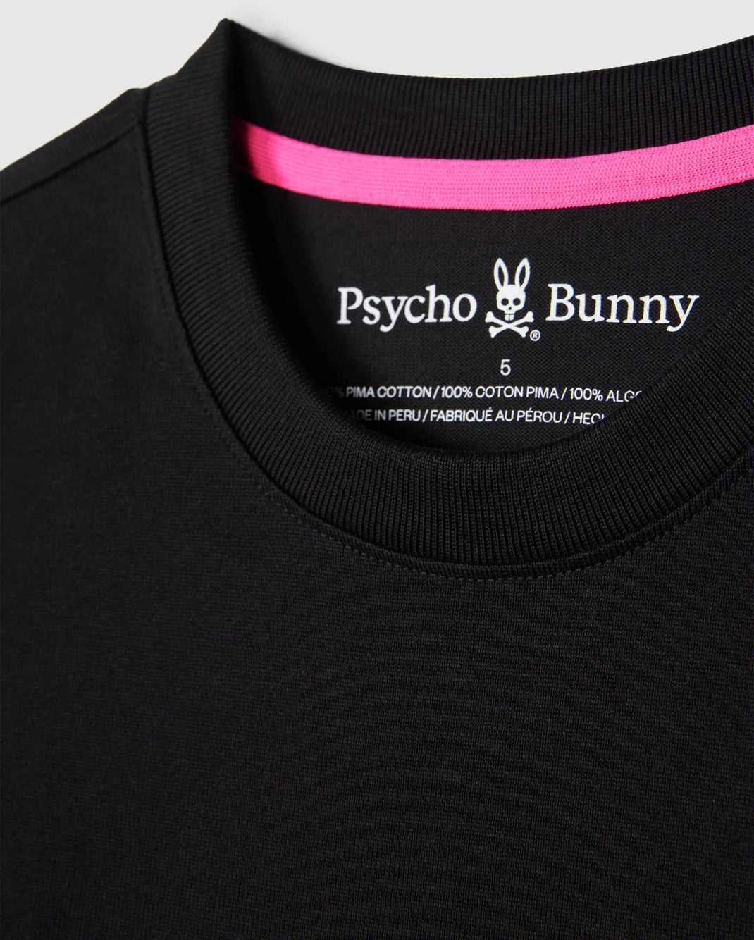 Tees Psycho Bunny Barrett Relaxed Fit Tee Noir Homme | FMR-08587335